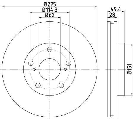Brake Disc (MDC2257)