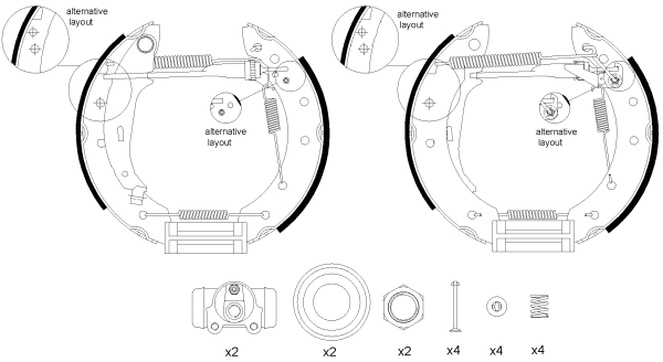 Brake Shoe Set (MSP205)