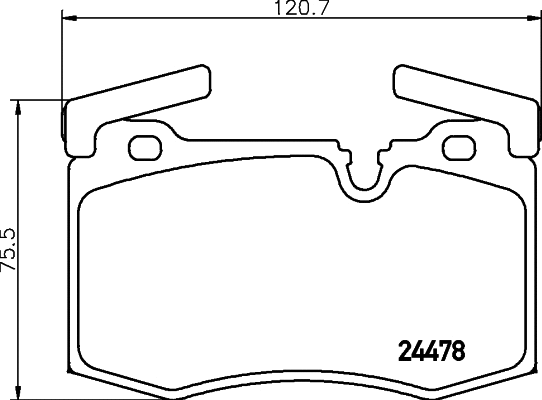 Brake Pad Set, disc brake (MDB2982)