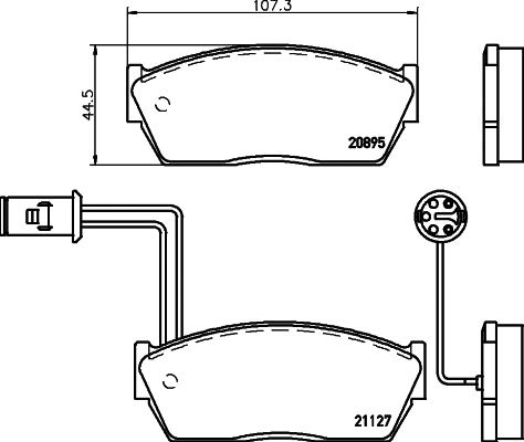 Brake Pad Set, disc brake (MDB1332)