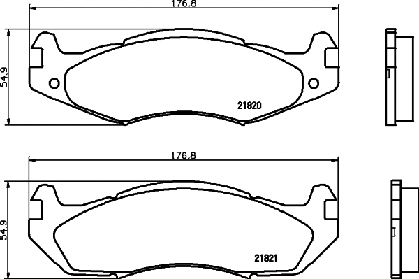 Brake Pad Set, disc brake (MDB1523)