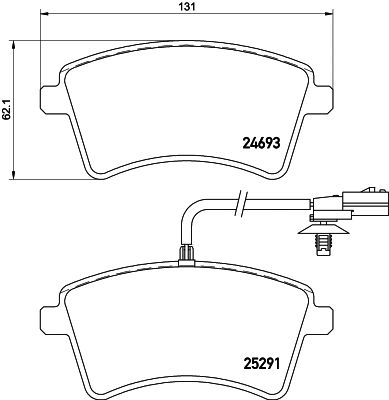 Brake Pad Set, disc brake (MDB3234)