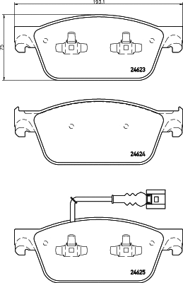 Brake Pad Set, disc brake (MDB3060)