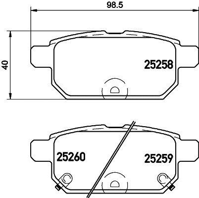 Brake Pad Set, disc brake (MDB3168)