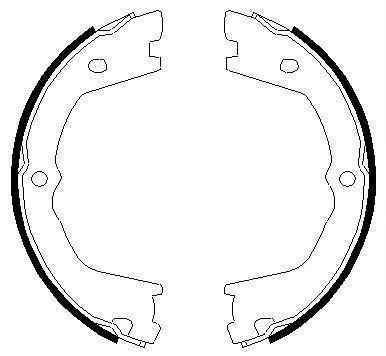 Brake Shoe Set, parking brake (MFR638)