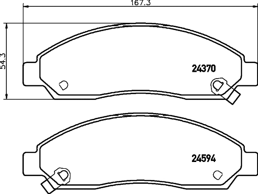 Brake Pad Set, disc brake (MDB2632)