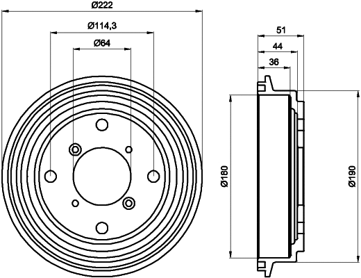 Brake Drum (MBD134)