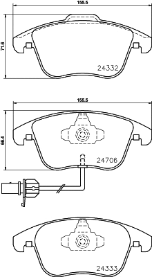 Brake Pad Set, disc brake (MDB2952)
