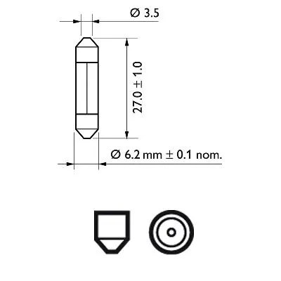 Bulb, interior light (12818CP)