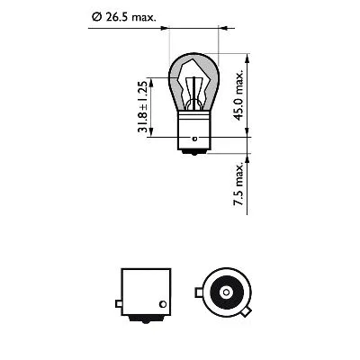 Bulb, direction indicator (12496LLECOCP)