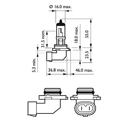 Bulb, spotlight (9006PRC1)