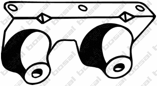 Rubber Strip, exhaust system (255-796)