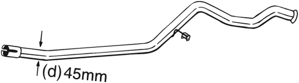 Repair Pipe, catalytic converter (889-497)