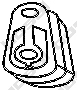 Rubber Strip, exhaust system (255-667)