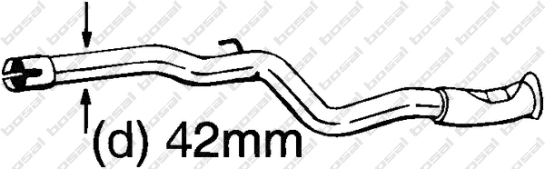 Repair Pipe, catalytic converter (889-159)