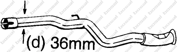 Repair Pipe, catalytic converter (889-167)