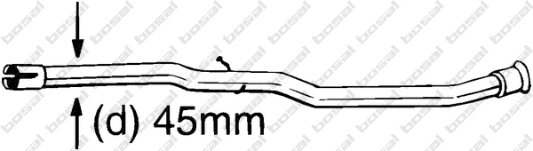 Repair Pipe, catalytic converter (889-175)