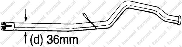Repair Pipe, catalytic converter (889-189)