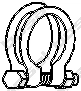 Clamping Piece, exhaust system (250-451)