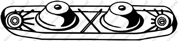 Rubber Strip, exhaust system (255-797)