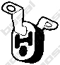 Rubber Strip, exhaust system (255-086)
