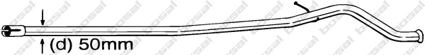 Repair Pipe, catalytic converter (889-541)