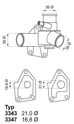 Thermostat, coolant (3343.80D)