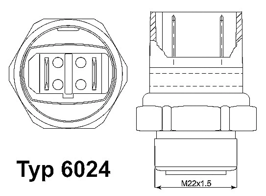 Temperature Switch, radiator fan (6024.95D)