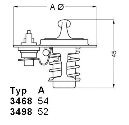 Thermostat, coolant (3498.88D)