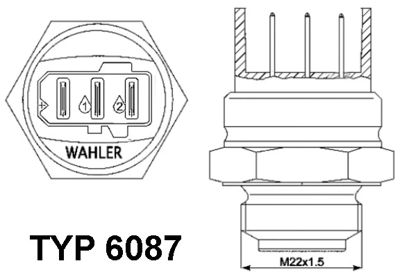 Temperature Switch, radiator fan (6087.87D)