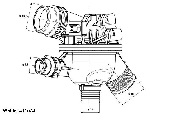 Thermostat, coolant (411574.102D)
