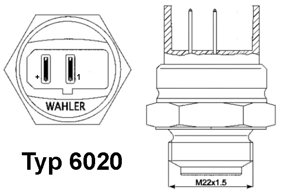 Temperature Switch, radiator fan (6020.95D)