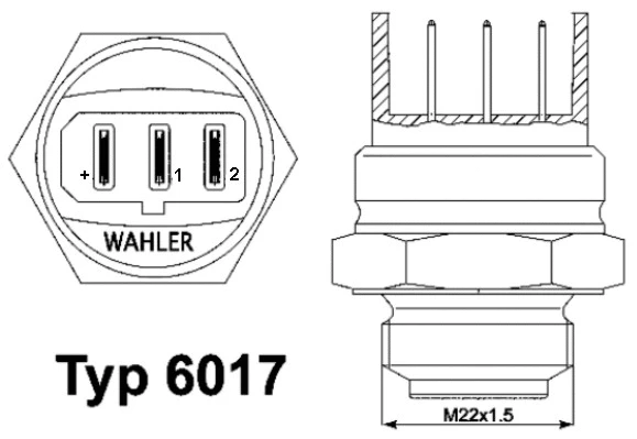 Temperature Switch, radiator fan (6017.95D)
