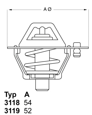 Thermostat, coolant (3118.82D1)