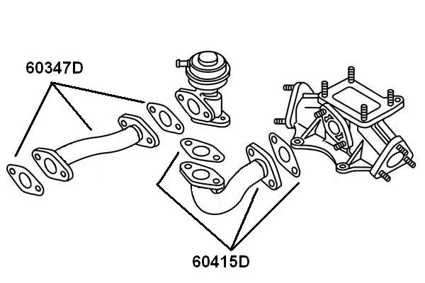 Pipe, EGR valve (60347D)