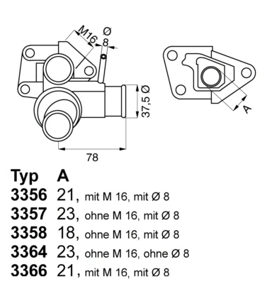 Thermostat, coolant (3356.80D)