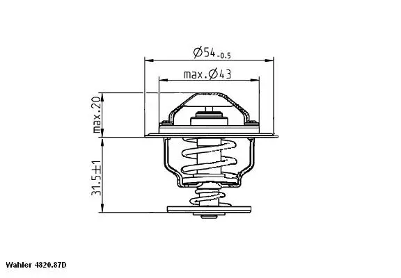 Thermostat, coolant (4820.87D)