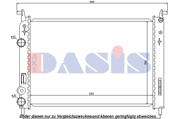 Radiator, engine cooling (080084N)