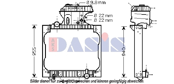 Radiator, engine cooling (260016N)