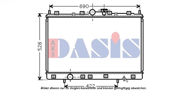 Radiator, engine cooling (140075N)