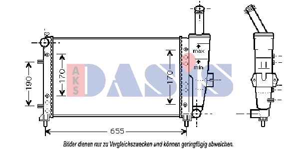 Radiator, engine cooling (080069N)