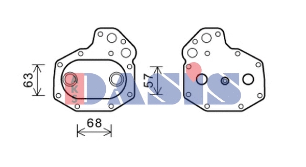 Oil Cooler, engine oil (136015N)