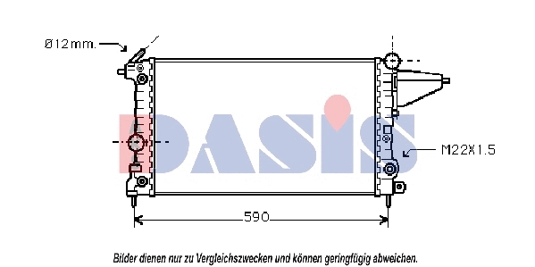 Radiator, engine cooling (151280N)