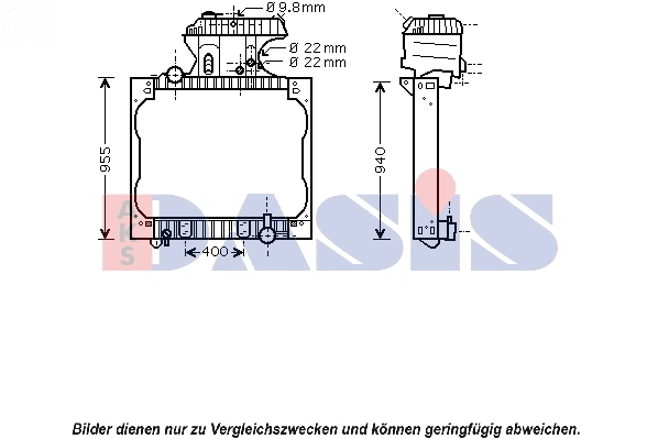 Radiator, engine cooling (260012N)