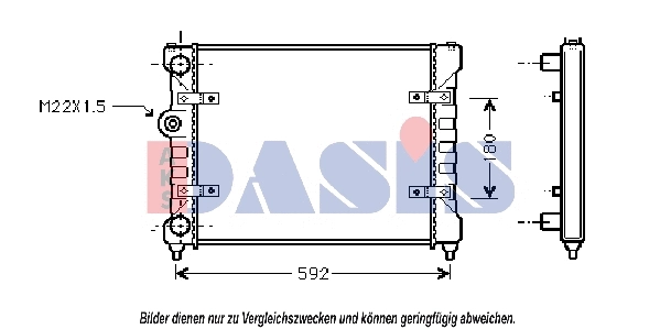 Radiator, engine cooling (040330N)