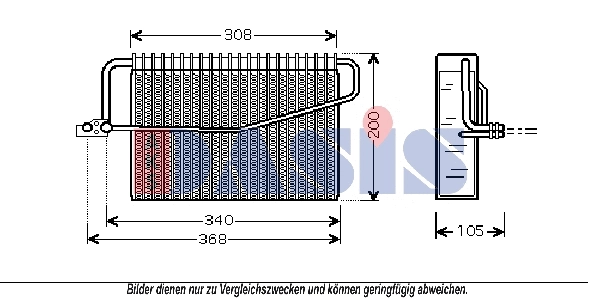 Evaporator, air conditioning (820103N)