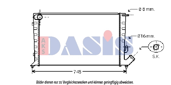 Radiator, engine cooling (160035N)