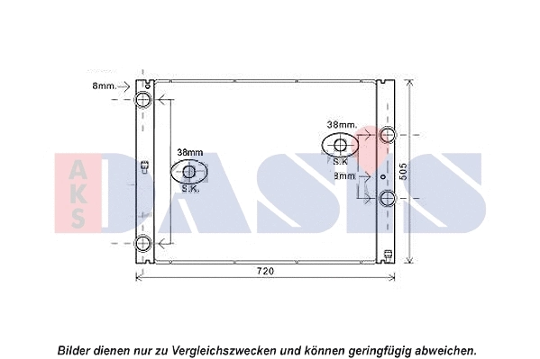 Radiator, engine cooling (050057N)