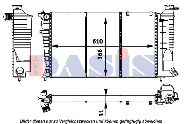 Radiator, engine cooling (160038N)