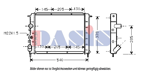 Radiator, engine cooling (181560N)